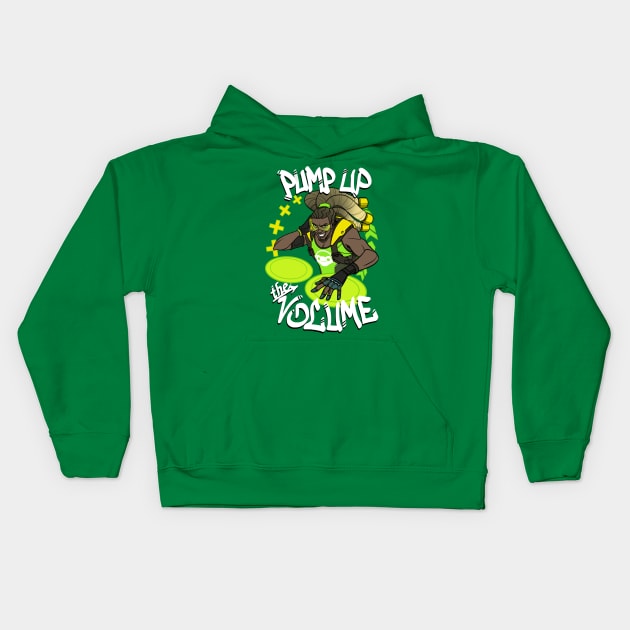 Pump Up the Volume Kids Hoodie by savodraws